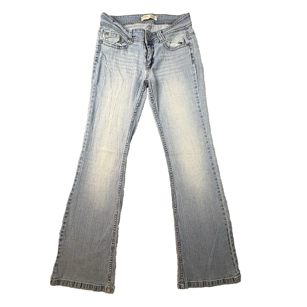 No Boundaries Women's 7 (30x31.75) Light Wash Bootcut Stretch Jeans Y2K SEE DESC